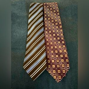 2-Packs Men’s Brown Neck Ties